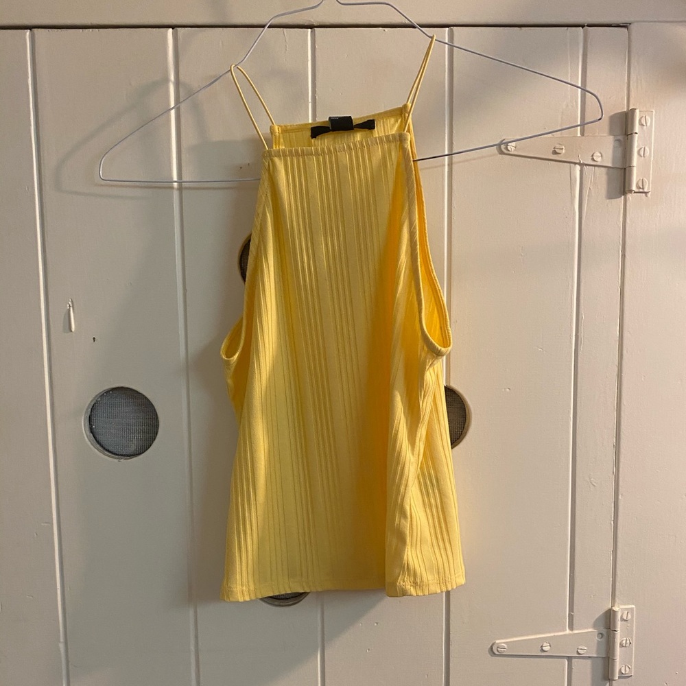 Yellow crop top